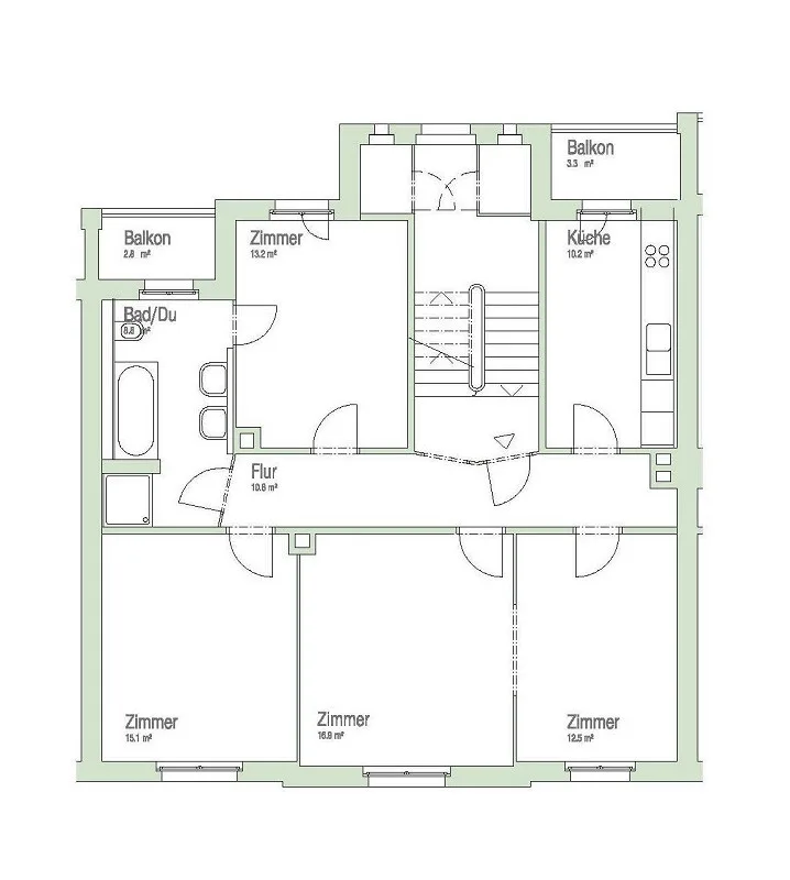 Charmante 4-Zimmerwohnung mit zwei Balkonen – Foto 11 von 11