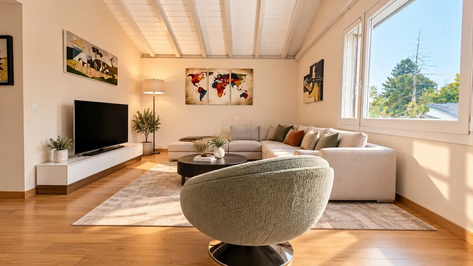 Wunderschöne 5-Zimmer-Wohnung mit atypischen Volumen und außergewöhnlicher Helligkeit – Foto 2 von 9