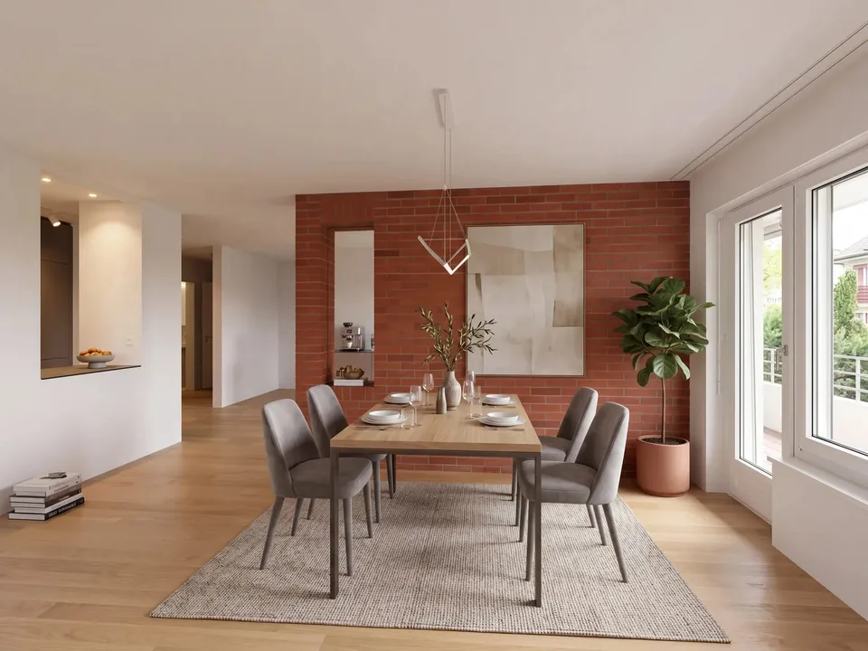 Prima occupazione: appartamento ristrutturato di 6 stanze con balcone angolare a Widen in vendita – foto 2 di 9