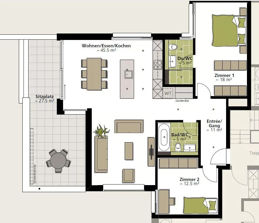 Appartamento giardino attraente di 3½ locali con vista lago – foto 11 di 12