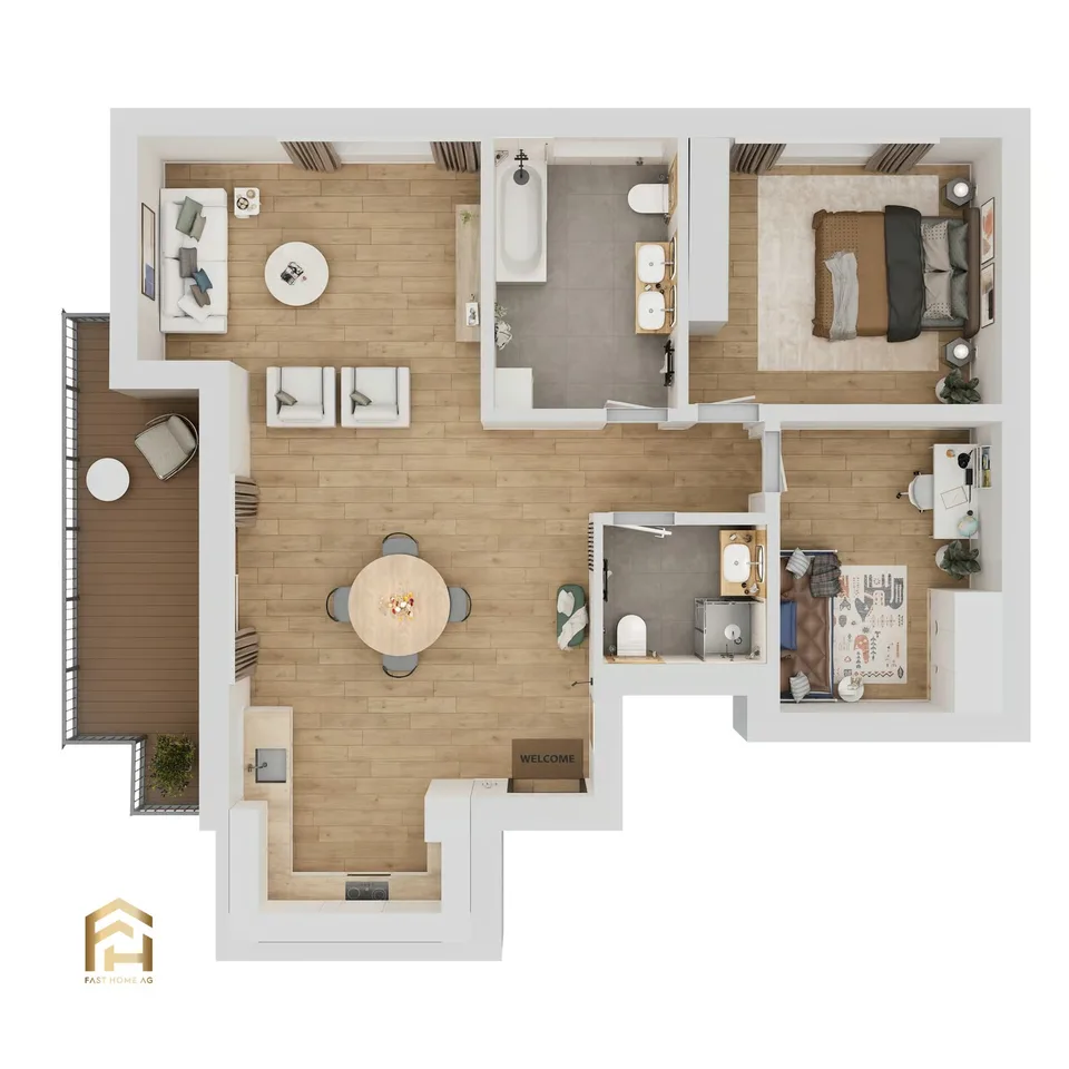 Neubau 3.5Z-Attikawohnung (113m2) Modernes Wohnen in der Natur – Foto 10 von 13