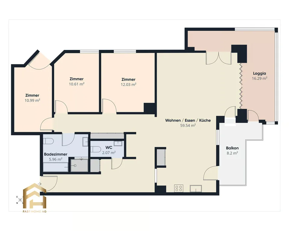 Quiet and centrally located 4.5 room apartment in Glis – photo 12 of 13