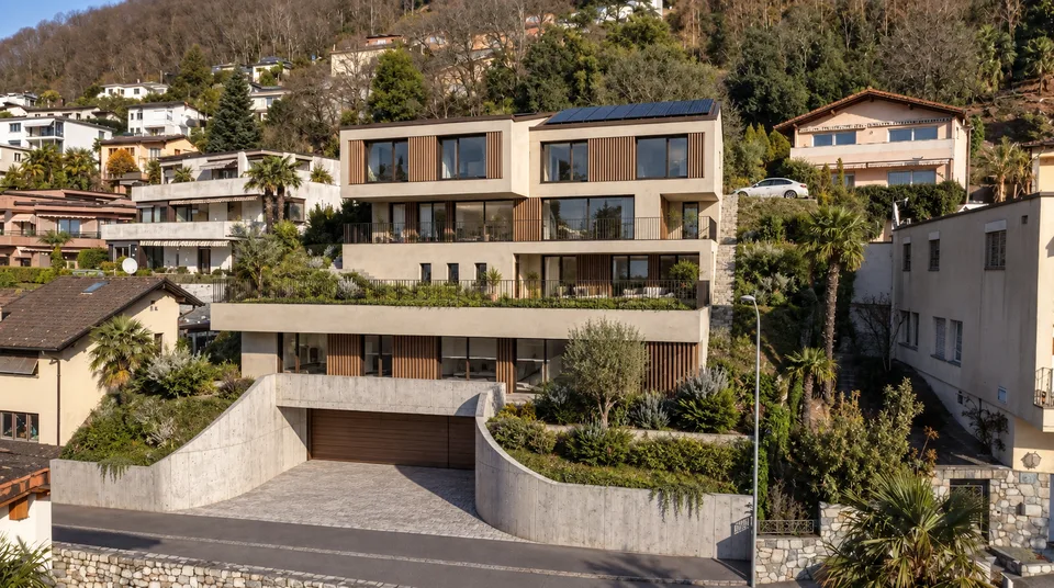 Bissone: terreno con vista lago e progetto per esclusiva residenza bifamiliare – foto 2 di 12