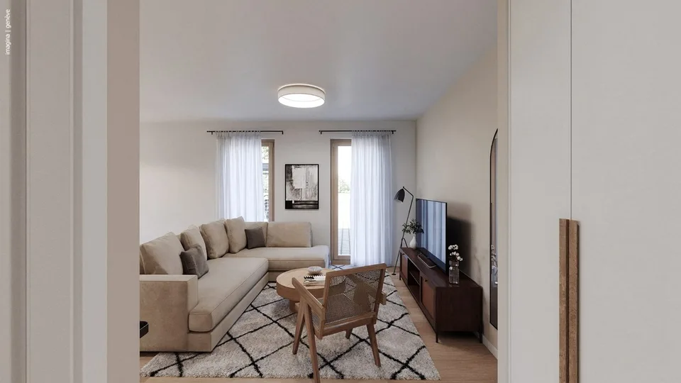 3-room apartment on the garden level with private rooftop – photo 2 of 4