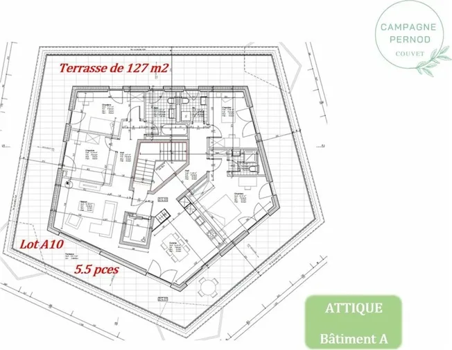 Appt PPE nuovo di 2,5 locali con balcone Campagne Pernod, lotto A4 – foto 19 di 19