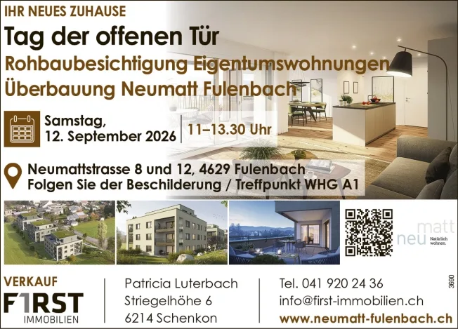 *NATÜRLICH WOHNEN, NEUMATT FULENBACH / NEUE 3 ½-ZIMMER ATTIKAWOHNUNG* – Foto 8 von 8