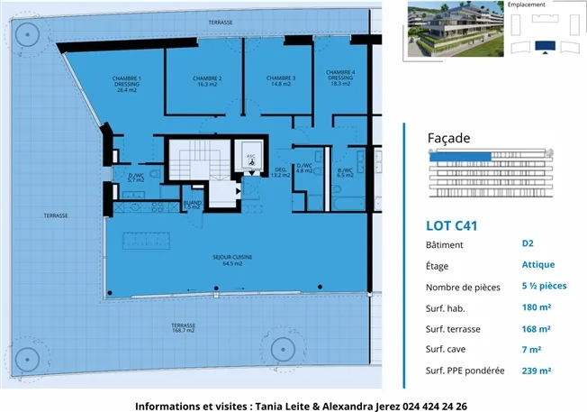 UNIQUE! Attique de 5.5 pièces de 180m2 bénéficiant d'un rooftop terrasse de 168m2 avec vue panoramique sur le lac et les Alpes – foto 25 di 27