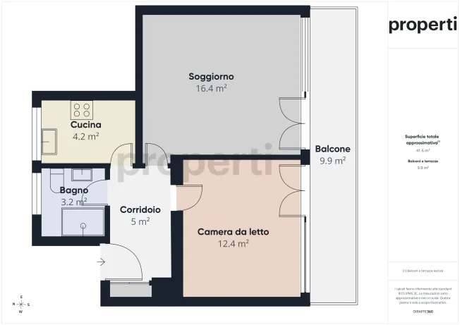 Ampio Balcone, Risalita con Ascensore, Bagno e Cucina Nuovi (2020) ... – Foto 5 von 32