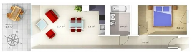 2.5 Zimmer Wohnung, 1700 Fribourg