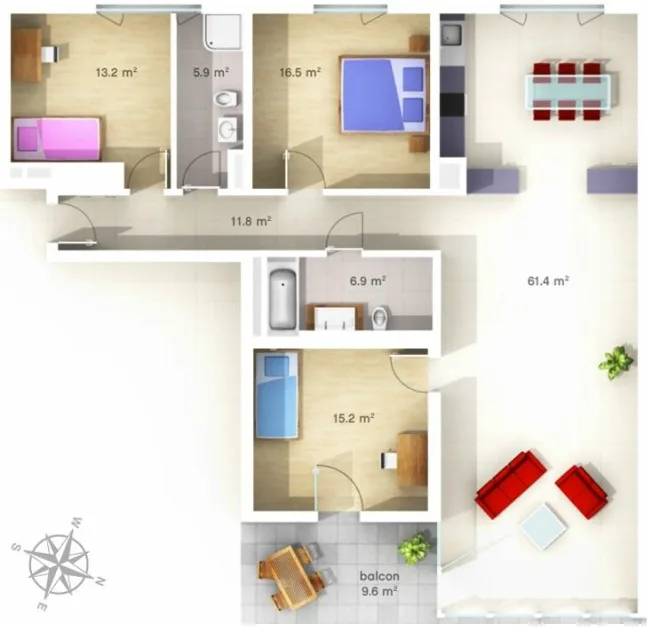 4.5 Zimmer Wohnung, 1700 Fribourg