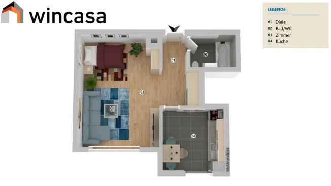 1 Zimmer Wohnung in La Chaux-de-Fonds – Foto 7 von 7