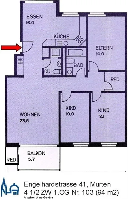 4.5 Zimmer Wohnung, 3280 Murten