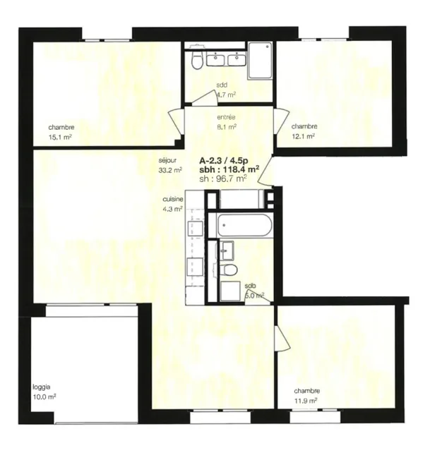 4.5 Zimmer Wohnung in Montana – Foto 2 von 4