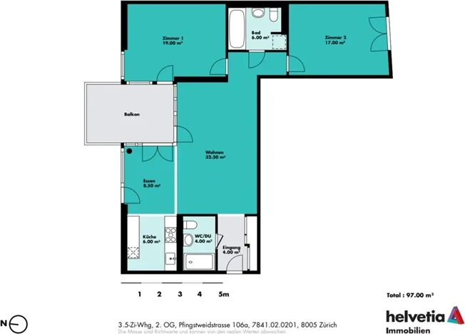 3.5 Zimmer Wohnung in Zürich – foto 12 di 12