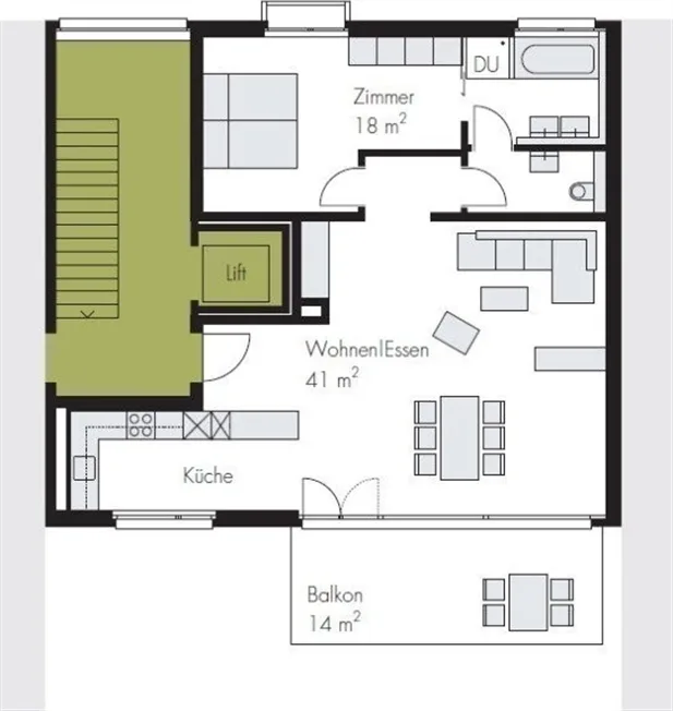 2.5 Zimmer Wohnung in St. Gallen – foto 7 di 8