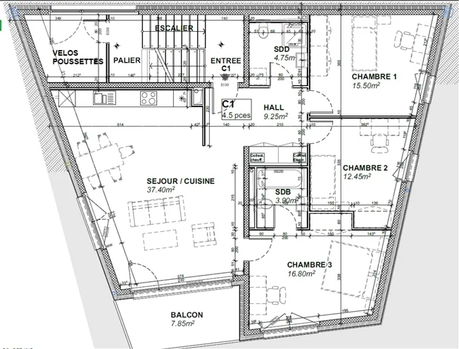 4.5 Zimmer Wohnung in Lausanne – Foto 4 von 4