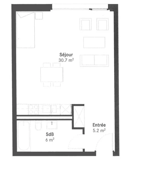 1.5 Zimmer Wohnung, 1023 Crissier