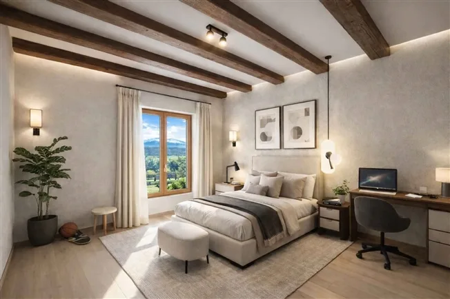 Prächtiges renoviertes Dorfhaus mit Charme, Volumen und Blick auf die Alpen – Foto 11 von 12
