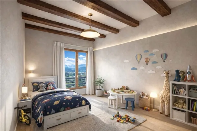 Prächtiges renoviertes Dorfhaus mit Charme, Volumen und Blick auf die Alpen – Foto 10 von 12