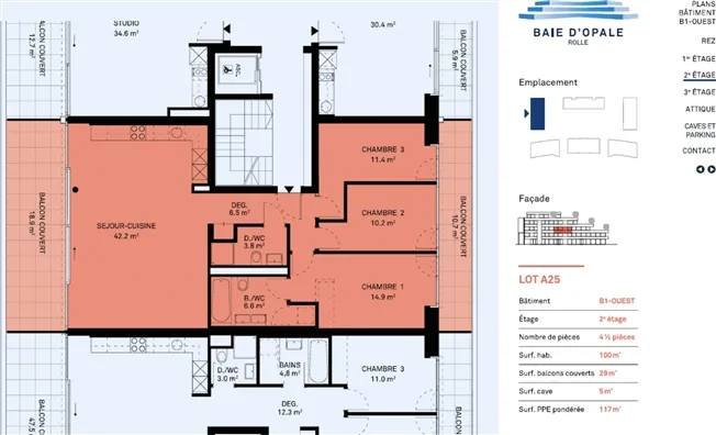 4.5 Zimmer Wohnung in Rolle – Foto 6 von 7