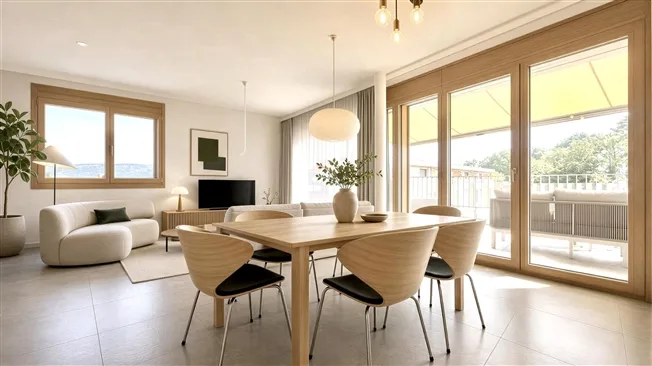 3 Zimmer Attikawohnung in Satigny – Foto 2 von 8