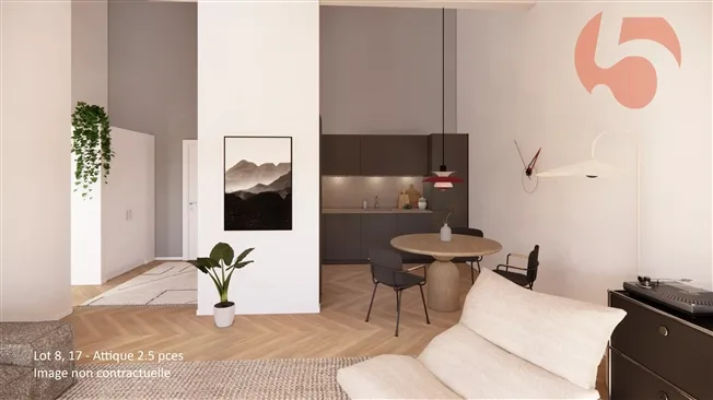 2.5 Zimmer Attikawohnung in Vaulruz – Foto 5 von 8