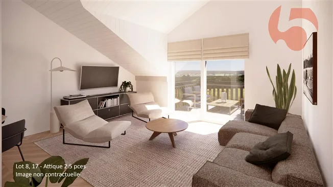 2.5 Zimmer Attikawohnung in Vaulruz – Foto 4 von 8
