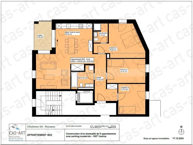 4.5 Zimmer Wohnung in Vaulruz – Foto 7 von 7