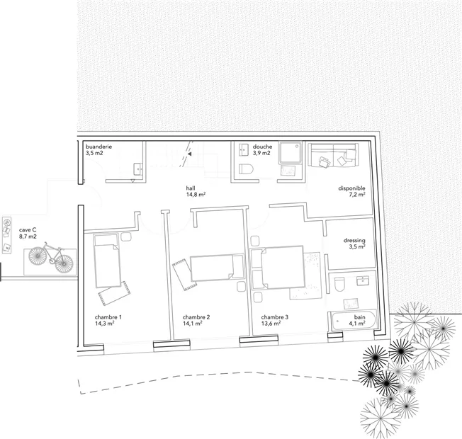 5.5 Zimmer Wohnung in Crésuz – Foto 3 von 7