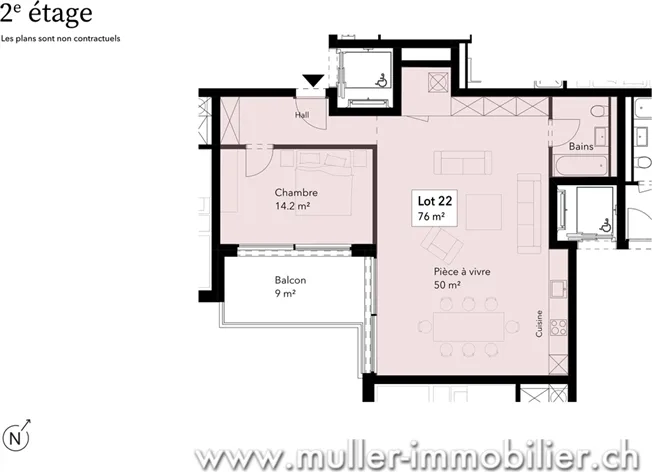 2.5 Zimmer Wohnung in Siviriez – Foto 6 von 13