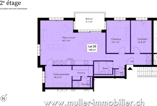 4.5 Zimmer Wohnung in Siviriez – foto 6 di 11