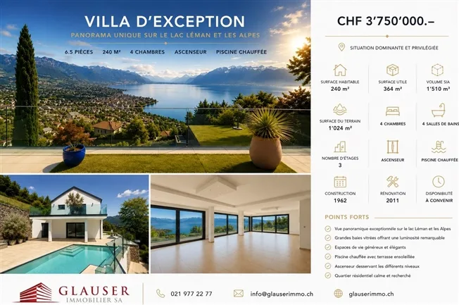 6.5 Zimmer Villa in Chardonne – Foto 9 von 9