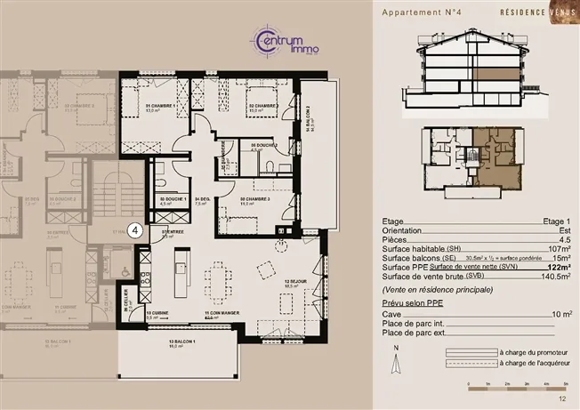 4 Zimmer Wohnung in Morgins – foto 10 di 14