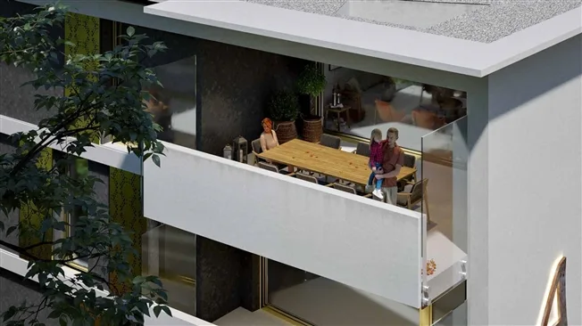 3.5 Zimmer Attikawohnung in Saxon – Foto 4 von 6