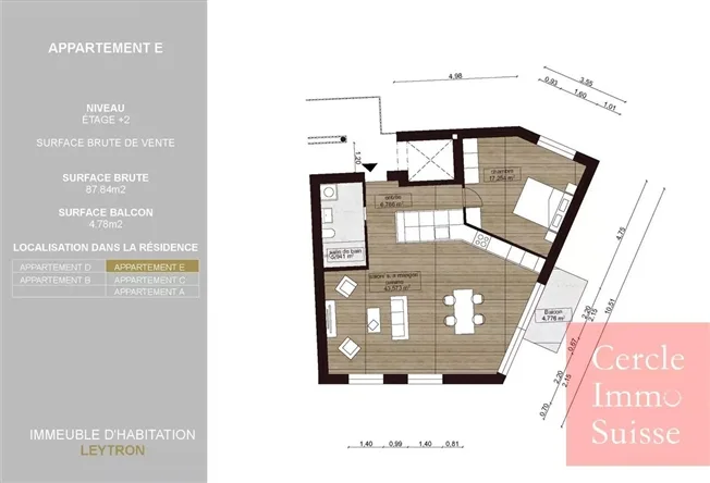 2.5 Zimmer Wohnung in Leytron – foto 5 di 9