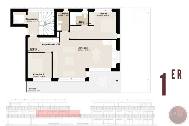 3.5 Zimmer Wohnung in Martigny – foto 4 di 4