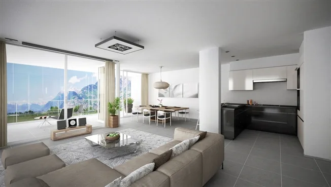 4.5 Zimmer Attikawohnung in Conthey – Foto 4 von 10