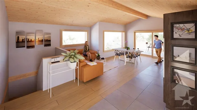 3.5 Zimmer Einfamilienhaus, 1991 Salins