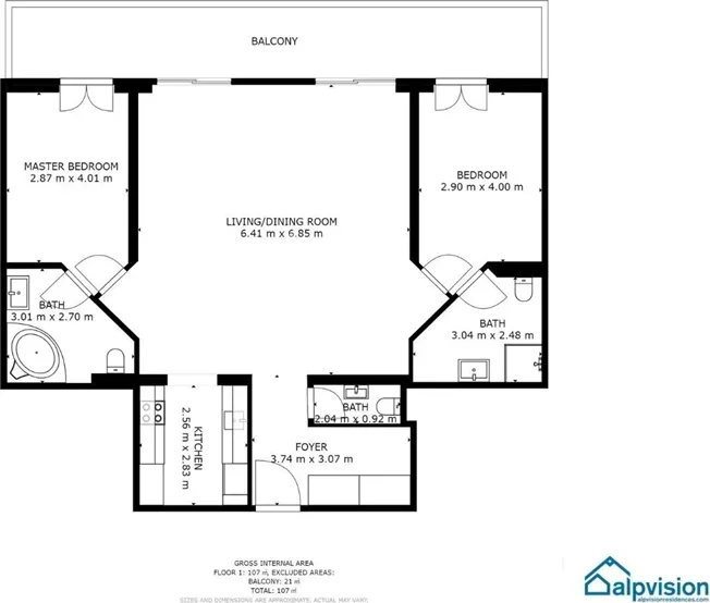 3.5 Zimmer Wohnung in Veysonnaz – Foto 12 von 13