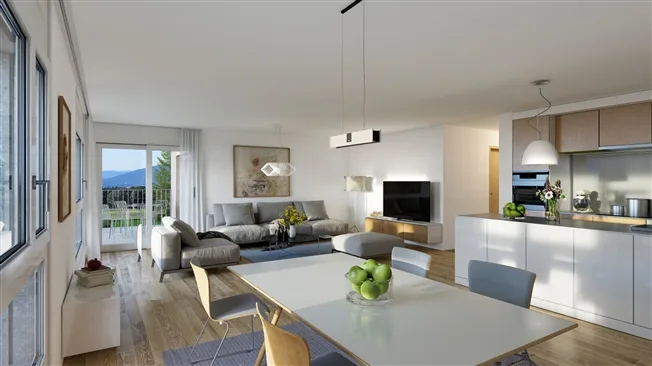5.5 Zimmer Wohnung in Gampelen – Foto 2 von 7
