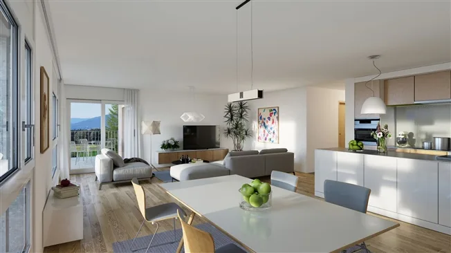 5.5 Zimmer Wohnung in Gampelen – Foto 2 von 7