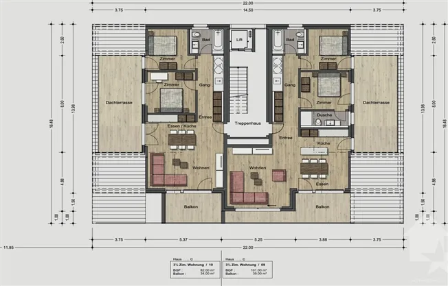 3.5 Zimmer Wohnung in Stalden VS – Foto 10 von 12