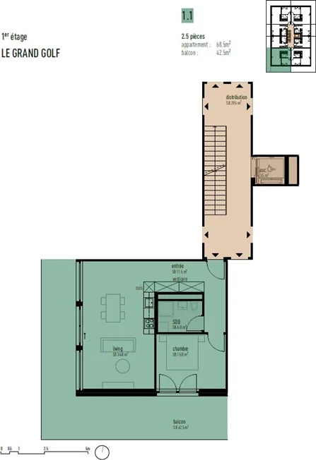 2.5 Zimmer Wohnung in Grône – Foto 10 von 12
