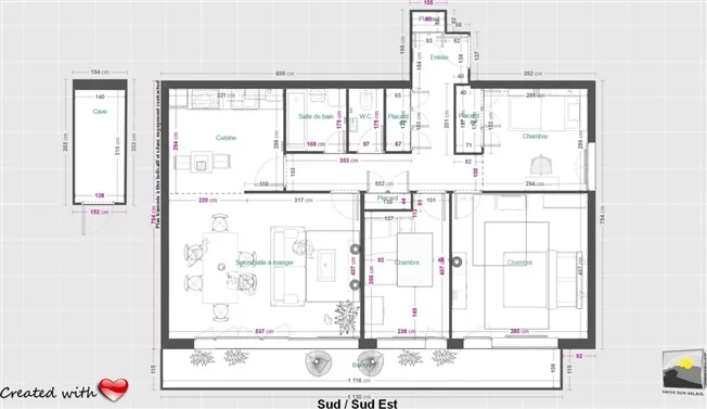 4.5 Zimmer Wohnung in Sierre – Foto 13 von 20