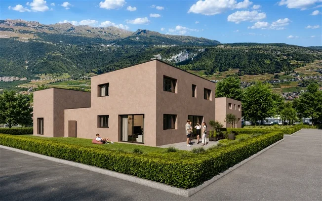 Villa 5.5 pces contemporaine neuve à Chalais – photo 2 sur 11