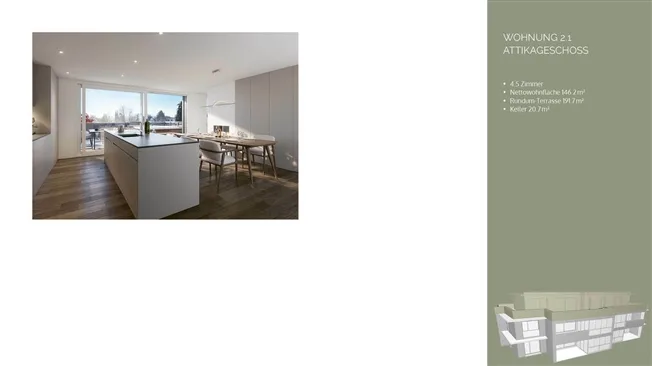 4.5 Zimmer Attikawohnung in Bottmingen – foto 10 di 13
