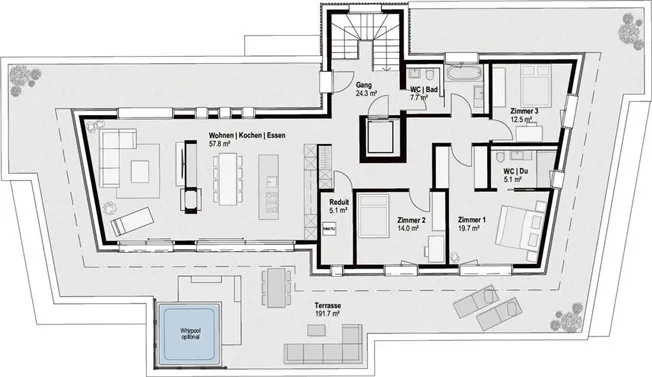 4.5 Zimmer Attikawohnung in Bottmingen – foto 11 di 13