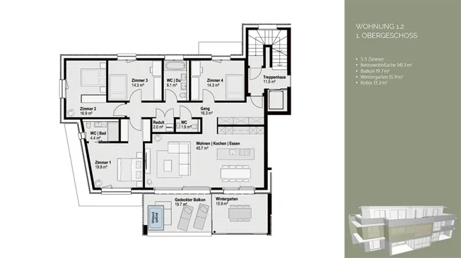5.5 Zimmer Wohnung in Bottmingen – photo 8 of 21