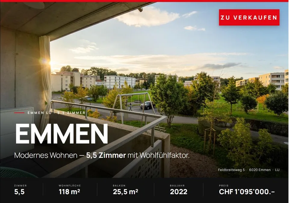 5.5 Zimmer Wohnung, 6032 Emmen
