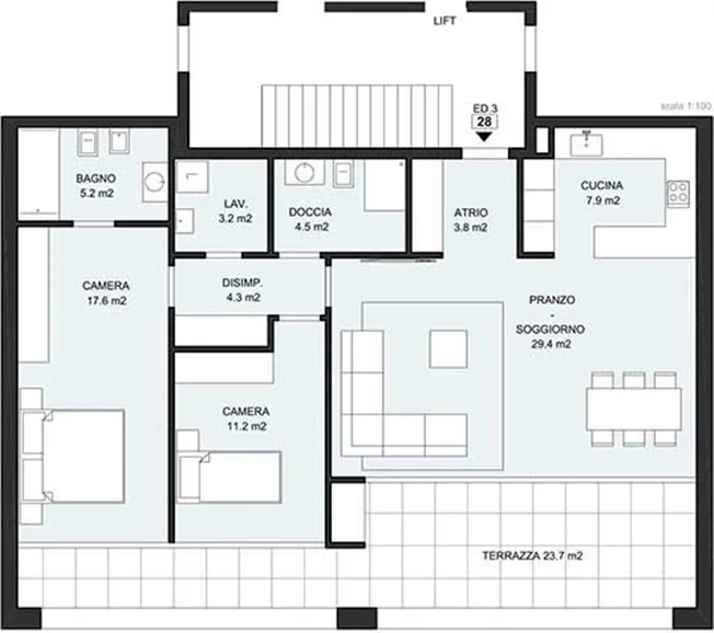4 Zimmer Wohnung in Bellinzona – Foto 15 von 15